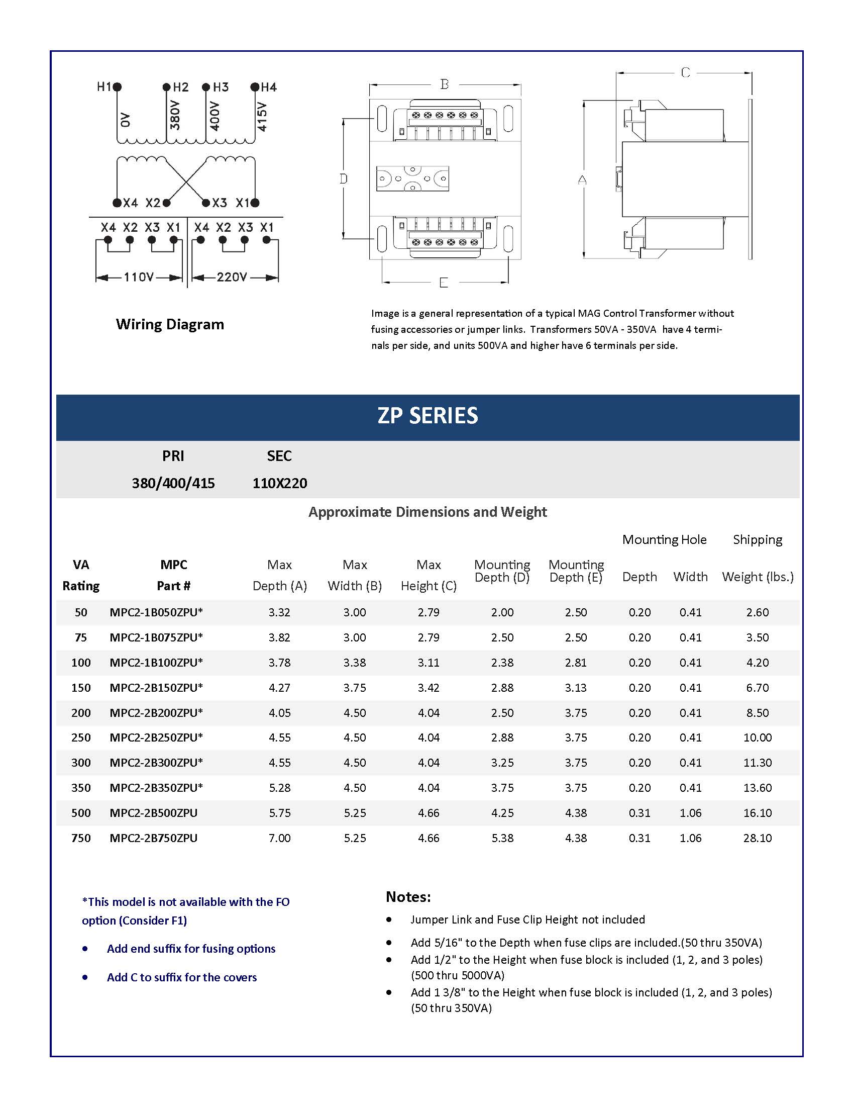 ZP Series Data Sheet